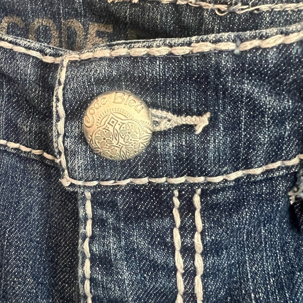 Code Bleu Dark Blue Straight Leg Jeans - Picture 2 of 4